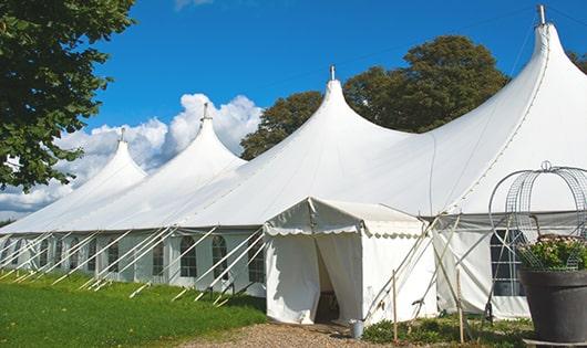 porta potties arranged for a event, providing quick and easy access for attendees in Ringwood